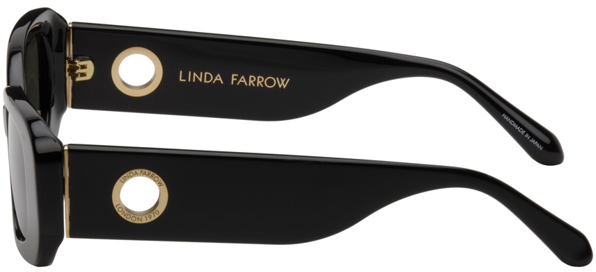 LINDA FARROW Black & Gold Lola Sunglasses