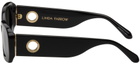 LINDA FARROW Black & Gold Lola Sunglasses