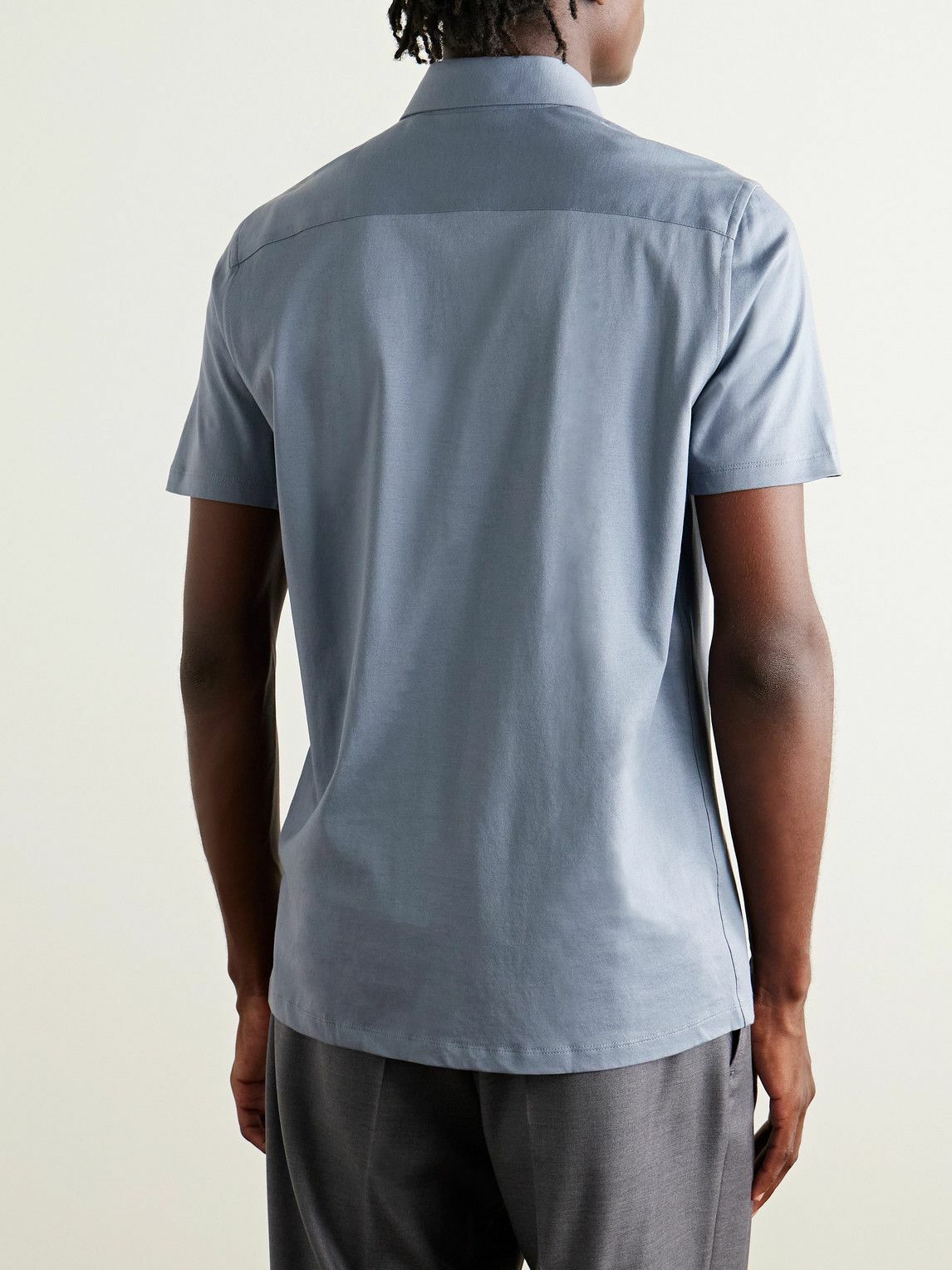 Boglioli - Cotton-Jersey Polo Shirt - Blue
