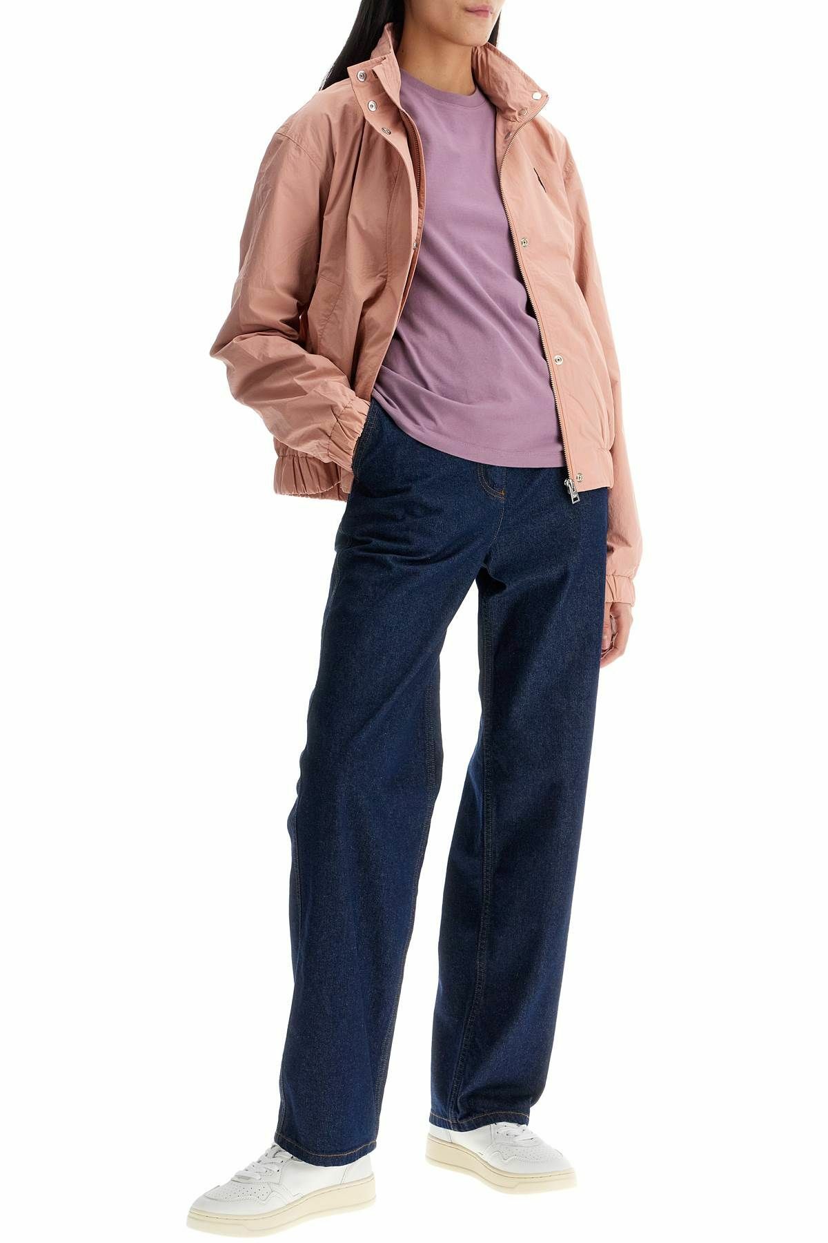 MAISON KITSUNE bold fox head windbreaker jacket Pink Maison Kitsune