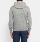 TOM FORD - Knitted Cotton-Blend Zip-Up Hoodie - Men - Gray