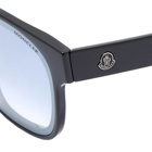 Moncler Men's ML0086 Sunglasses in Black/Smoke Mirror