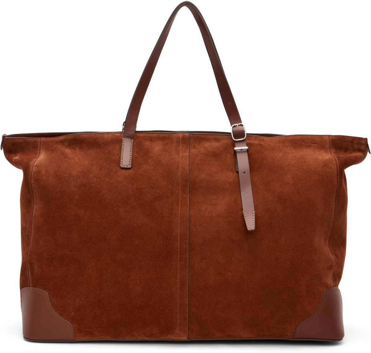 Paul Smith Tan Suede Duffle Tote Bag