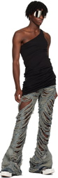 Rick Owens DRKSHDW Blue Bias Jeans