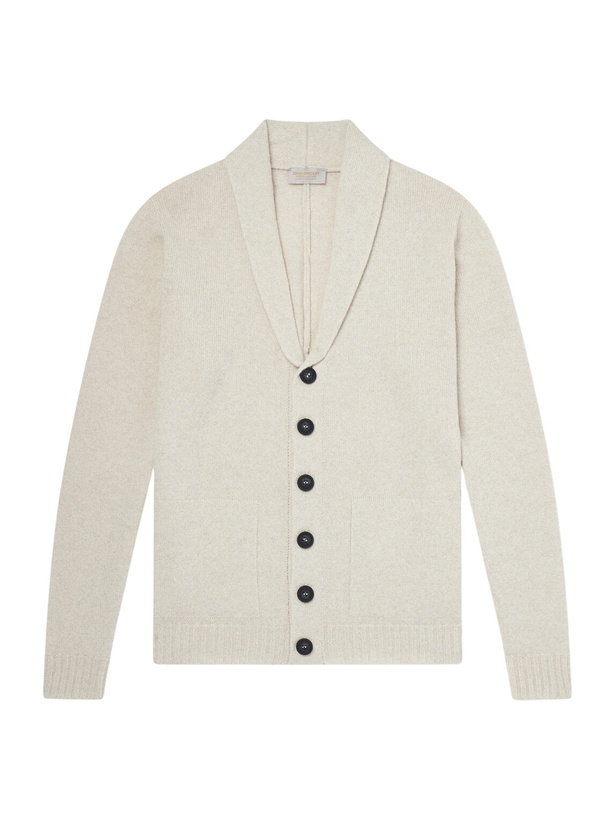 Photo: John Smedley - Rockford Shawl-Collar Recycled-Cashmere and Merino Wool-Blend Cardigan - Neutrals