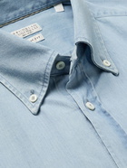 Brunello Cucinelli - Button-Down Collar Denim Shirt - Blue