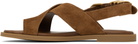 rag & bone Brown Gia Italian Suede Crossover Sandals