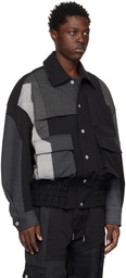 Feng Chen Wang Black Patchwork Jacket