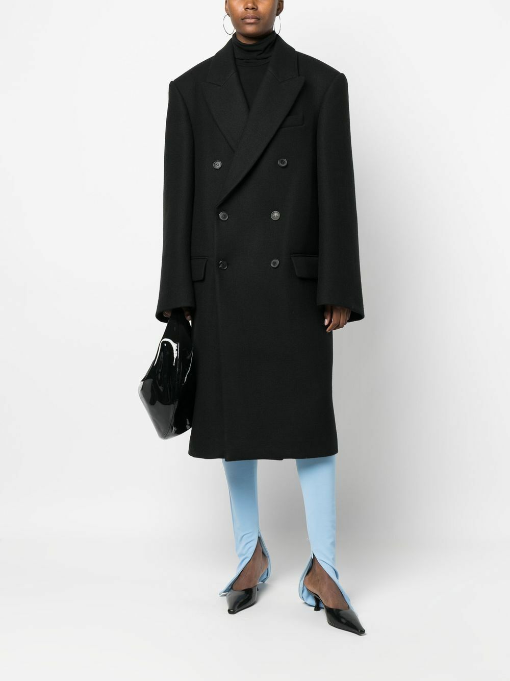 WARDROBE.NYC X Hailey Bieber Black Wool Coat