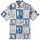 Lo-Fi Men's Sketch Short Sleeve Shirt in Natural/Slate