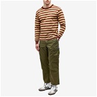 Human Made Men's Long Sleeve Striped T-Shirt in Brown