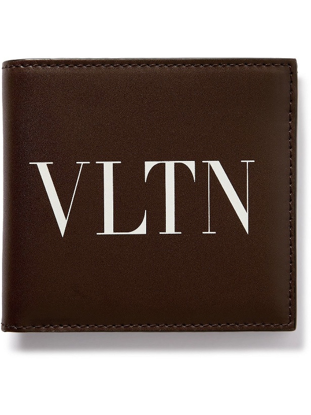 Photo: Valentino - Valentino Garavani Logo-Print Leather Billfold Wallet