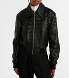 Bottega Veneta Intrecciato leather jacket