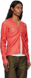 Stanley Raffington Red & Pink Plated Knit Jacket