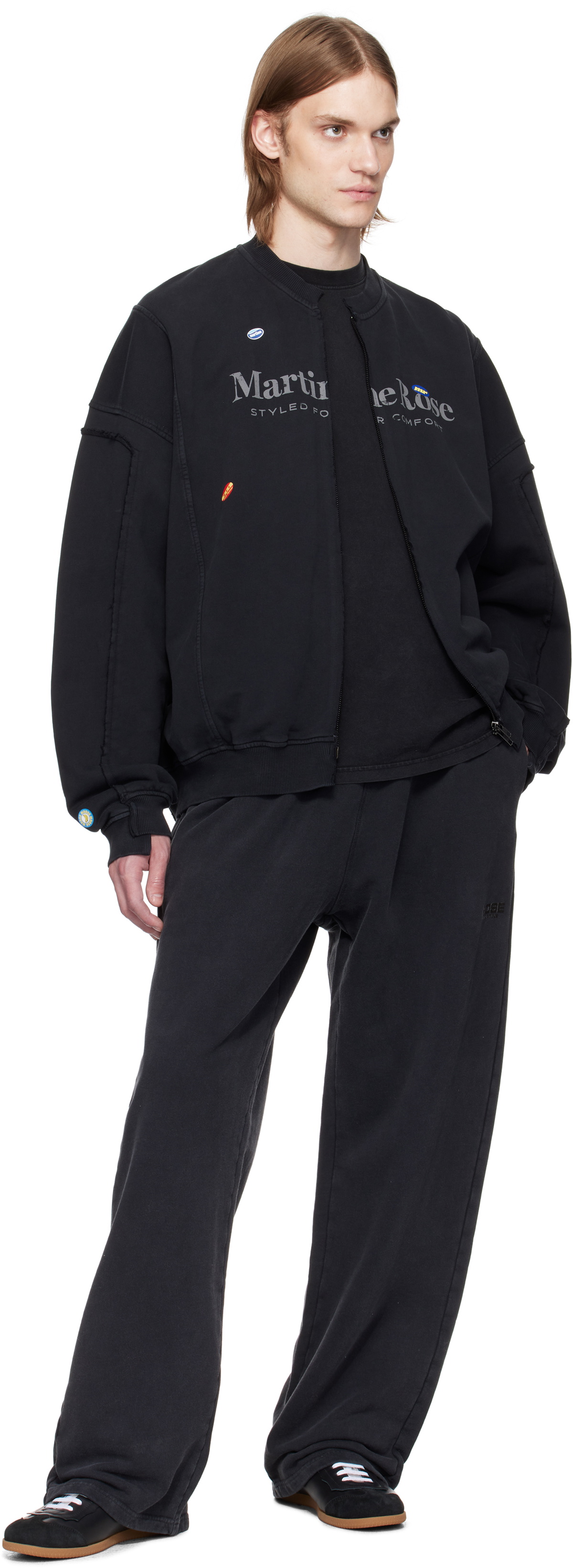 Martine Rose Black Zip Up Track Jacket Martine Rose