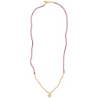 Undercover Red and Gold Silk Thread Necklace