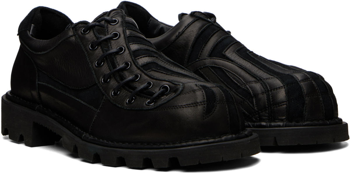 FFFPOSTALSERVICE Black Banner Lace Up Derbys