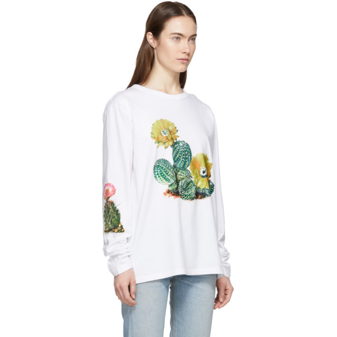 Bianca Chandon White Cactus Long Sleeve T-Shirt