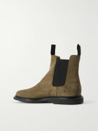 Common Projects - Waxed-Suede Chelsea Boots - Green