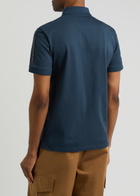 Alexander Mcqueen Logo-appliqué Piqué Cotton Polo Shirt Navy