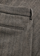 Percival Herringbone Straight-leg Trousers Grey