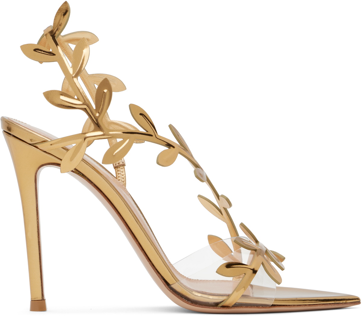 Gianvito Rossi Gold Flavia Heeled Sandals