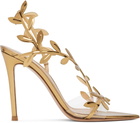 Gianvito Rossi Gold Flavia Heeled Sandals