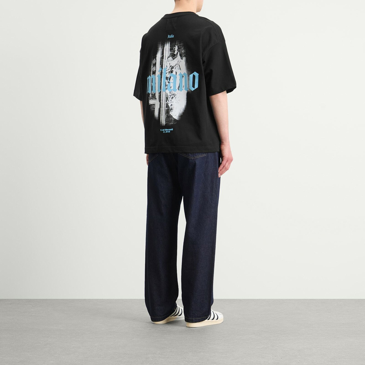 END. Milano Sculpture T-Shirt in Black