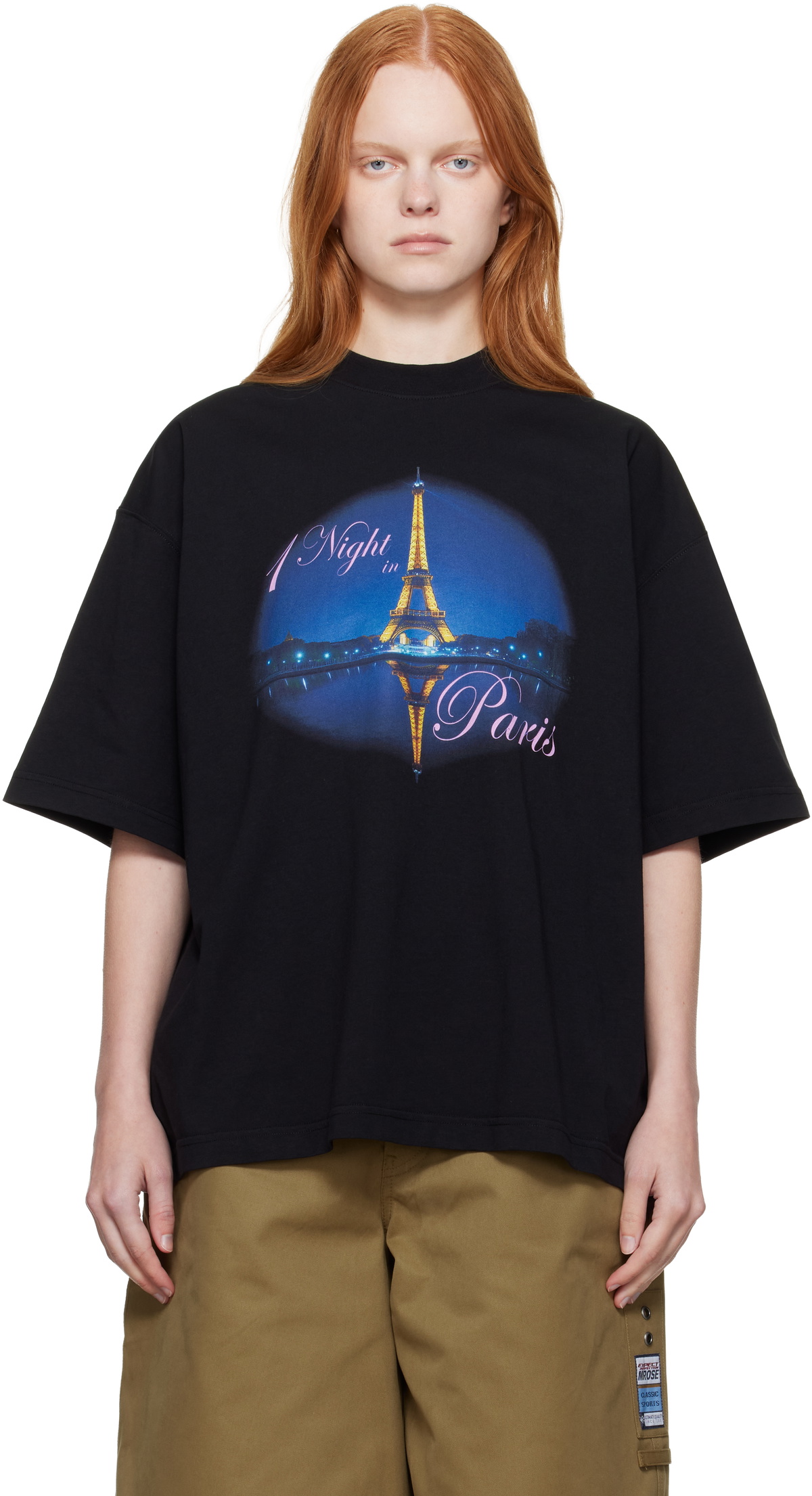 送関込★VETEMENTS  reaper regular t-shirt VETEMENTS Men's Reaper Regular T-Shirt in Black Vetements