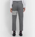 Thom Browne - Grey Slim-Fit Tapered Striped Wool Suit Trousers - Gray