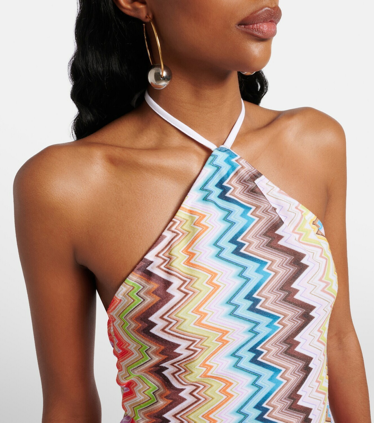 Missoni Zigzag open-back minidress