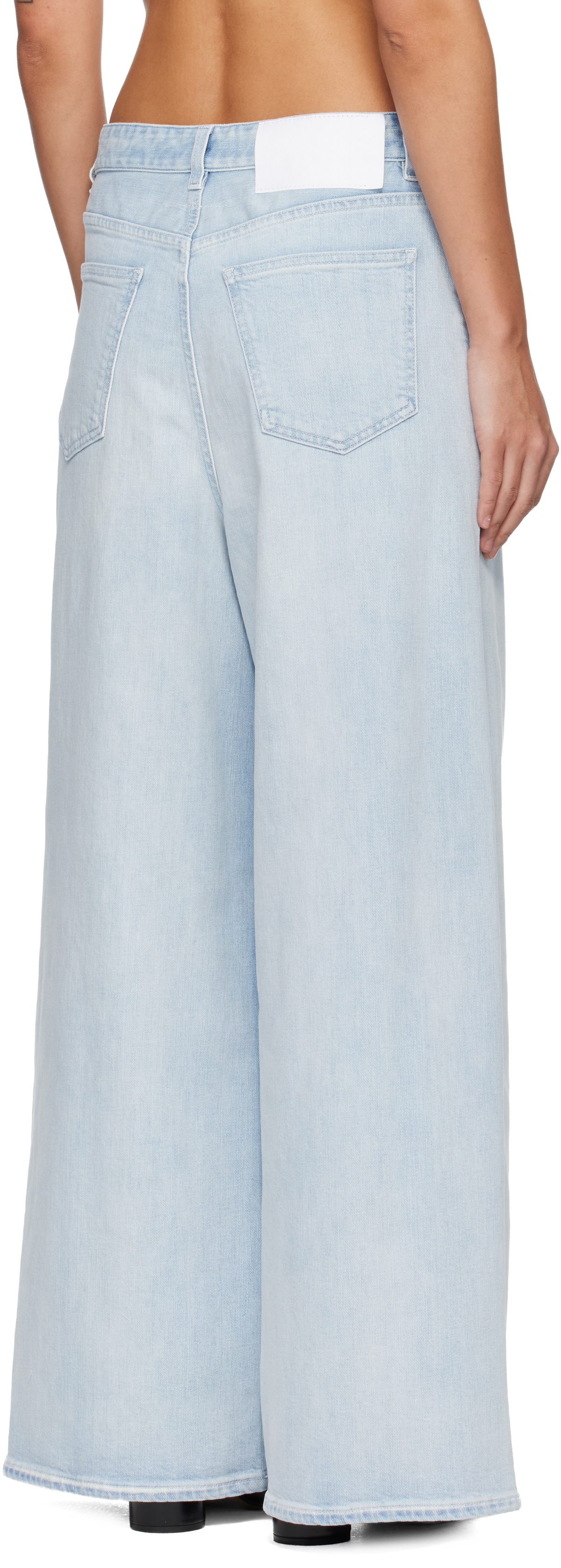 MM6 Maison Margiela Blue Wide-Leg Jeans