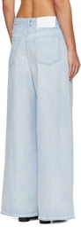 MM6 Maison Margiela Blue Wide-Leg Jeans