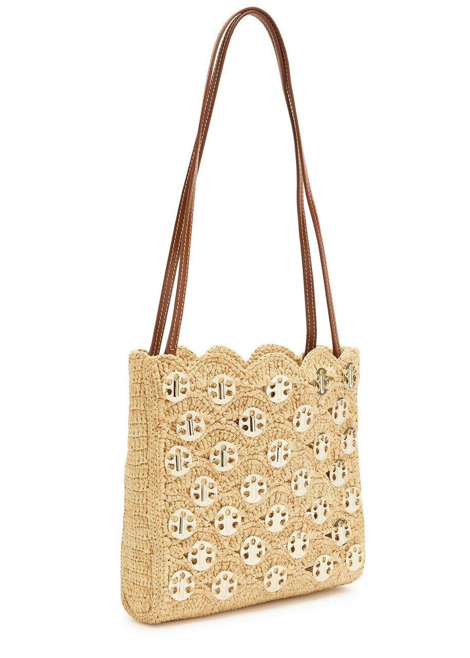 Rabanne Sac A Main Embellished Raffia Shoulder bag - Natural - One Size
