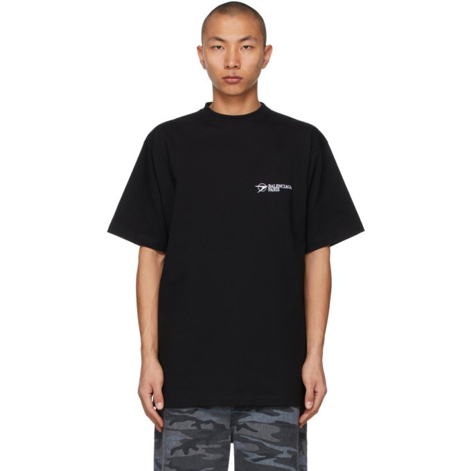 Photo: Balenciaga Black Corporate Medium Fit T-Shirt