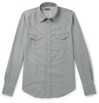 TOM FORD - Mickey Slim-Fit Denim Western Shirt - Gray