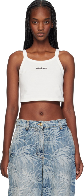Photo: Palm Angels Off-White Logo Tank Top