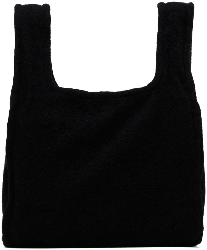 Photo: Black Comme des Garçons Black Wool Tweed Medium Tote