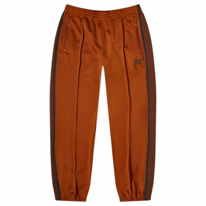 Photo: Needles Men's Poly Smooth Zipped Track Pants in Rust