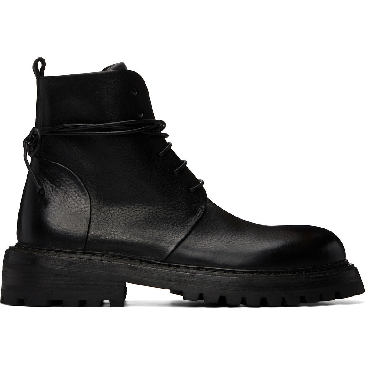 Marsèll Black Carraucola Pebbled Leather Boots