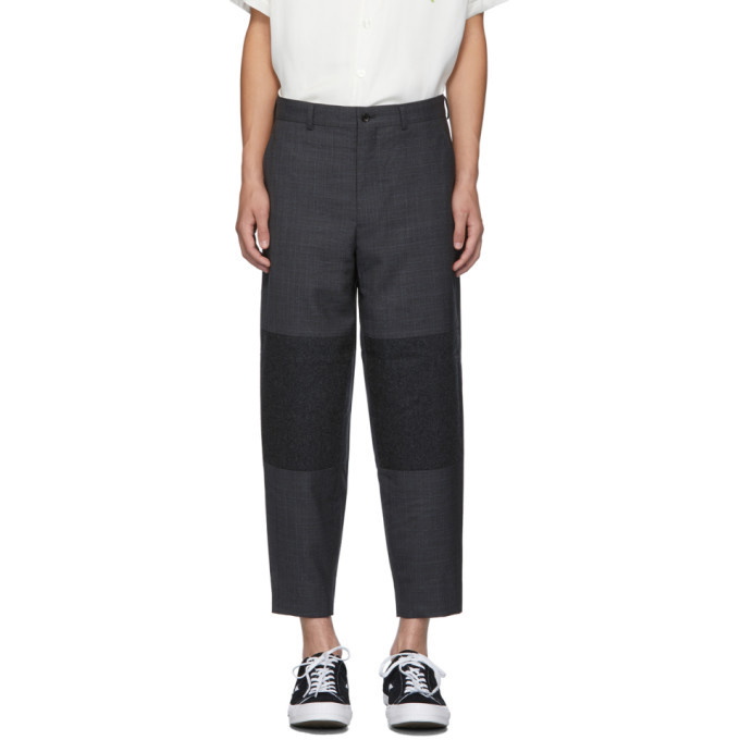 Photo: Comme des Garcons Homme Deux Grey Two-Tone Trousers