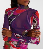 Pucci Orchidee tulle top