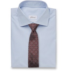 Brioni - Light-Blue Slim-Fit Striped Cotton Shirt - Blue