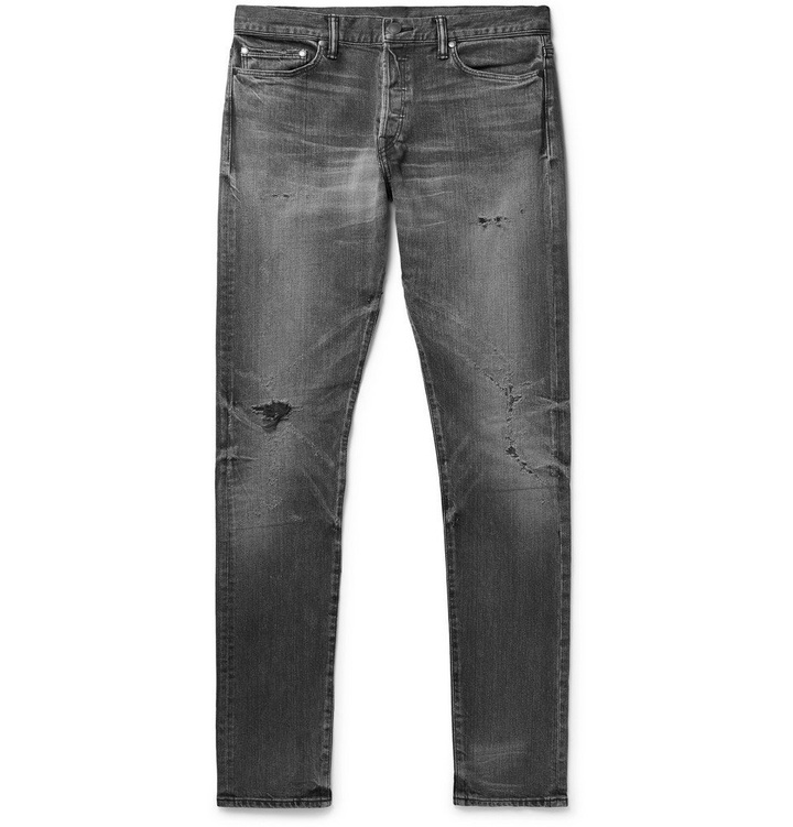 Photo: John Elliott - The Cast 2 Skinny-Fit Distressed Denim Jeans - Dark gray