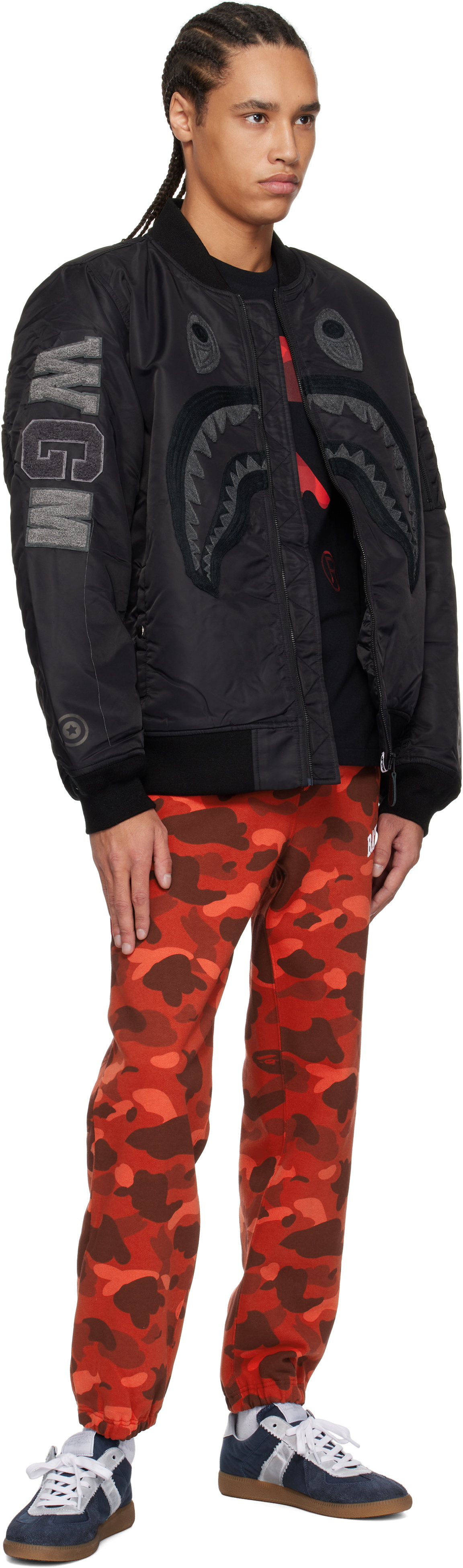 BAPE Red Color Camo Sweatpants