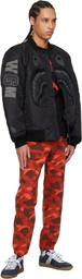 BAPE Red Color Camo Sweatpants