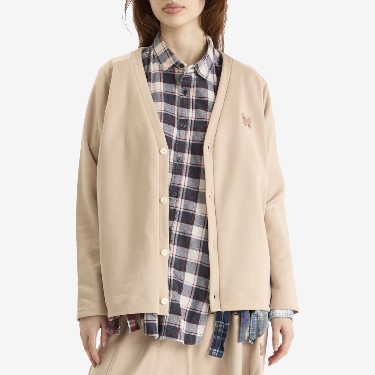 Needles Women's V-Neck Cardigan in Pink