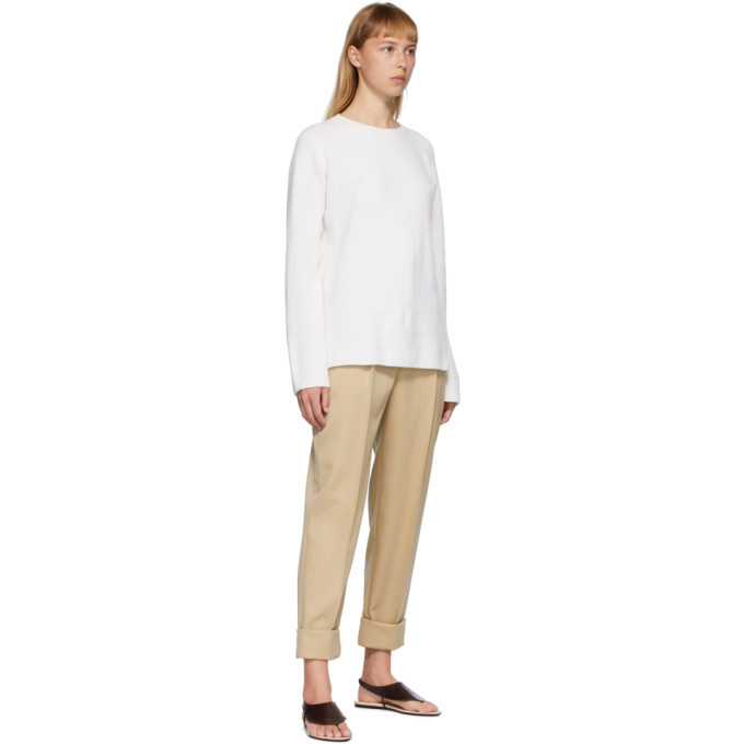 The Row Beige Marta Trousers The Row