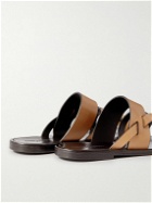 SAINT LAURENT - Culver Leather Sandals - Brown