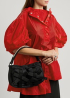 Simone Rocha Ruffled Hooded Nylon Poncho Red